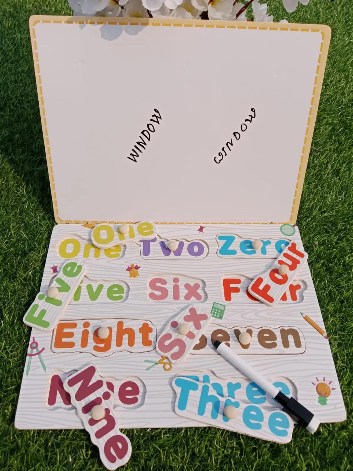 In word Number with writing board. - Image 1