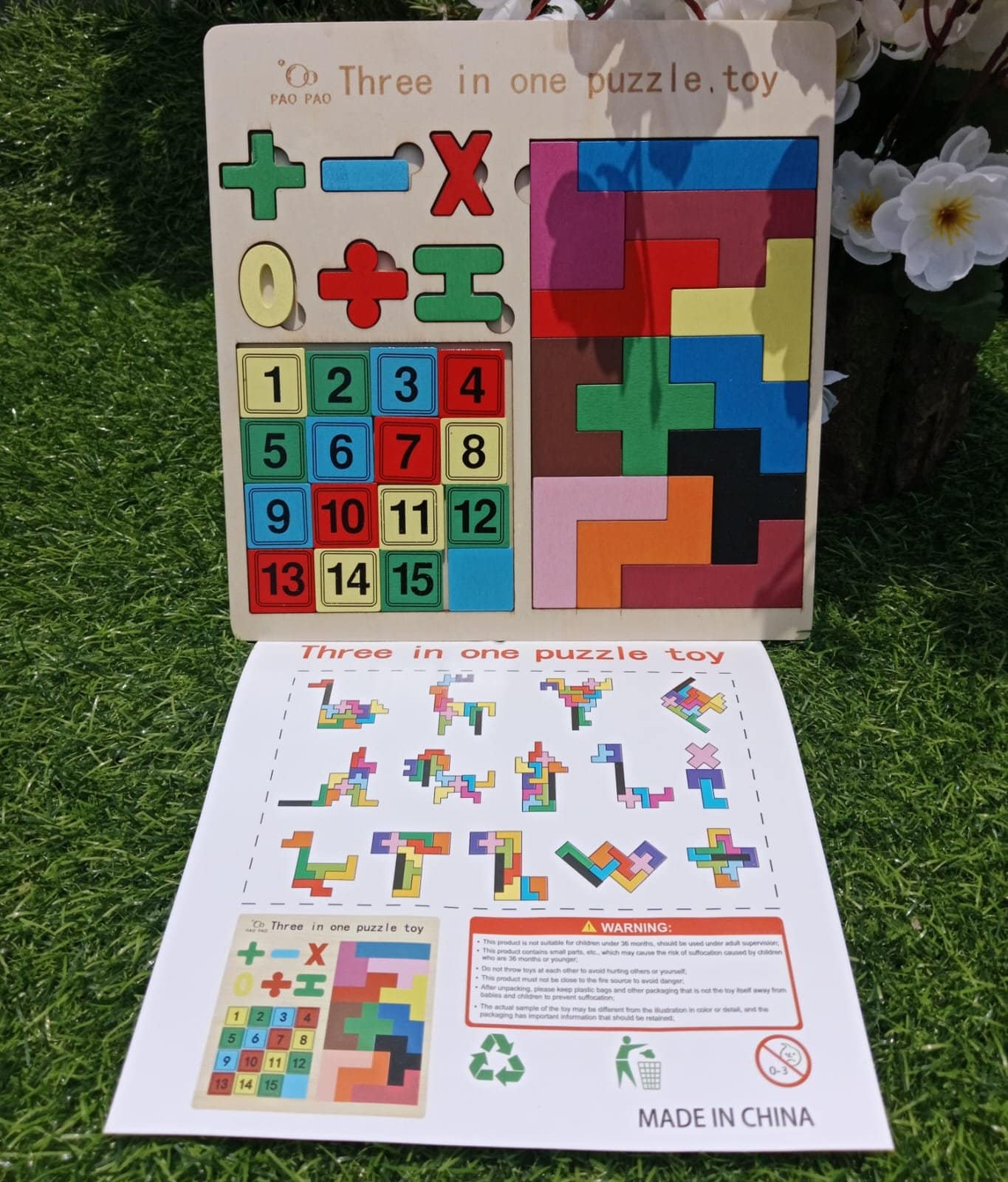 3 in 1 wooden puzzle . ( Number ) - Image 1