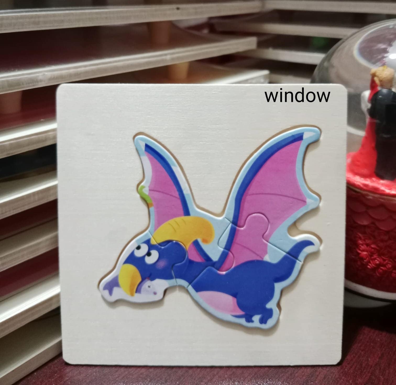 4 Part Wooden Puzzle Dragon - Image 1