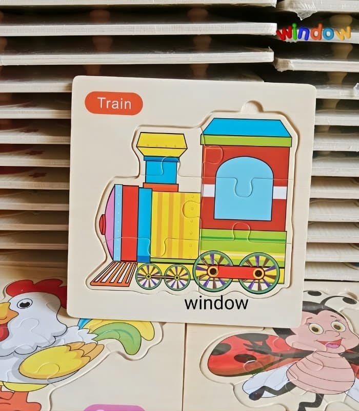 6 Part Wooden Puzzle – Train