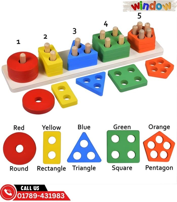 Wooden Five Column Shape