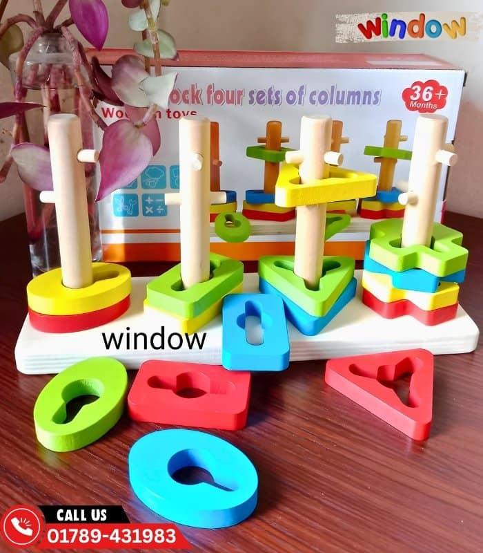 Wooden Four Sets of Columns