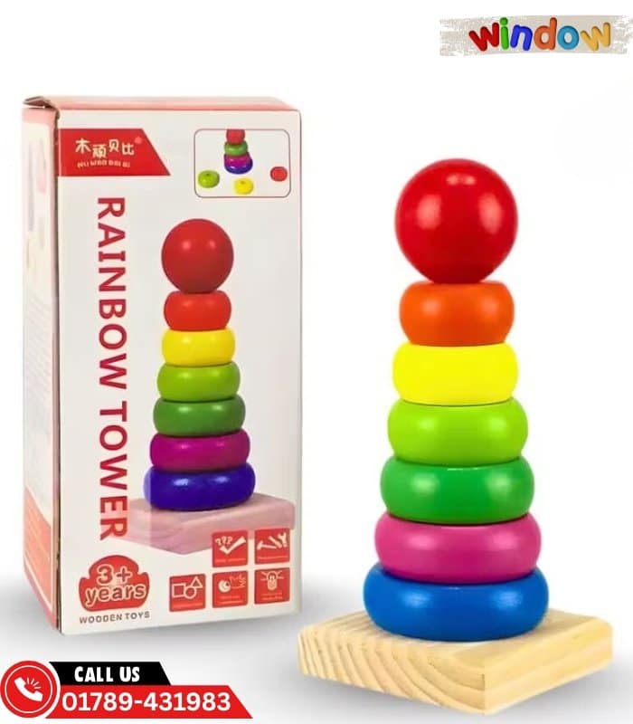 Wooden Rainbow Tower