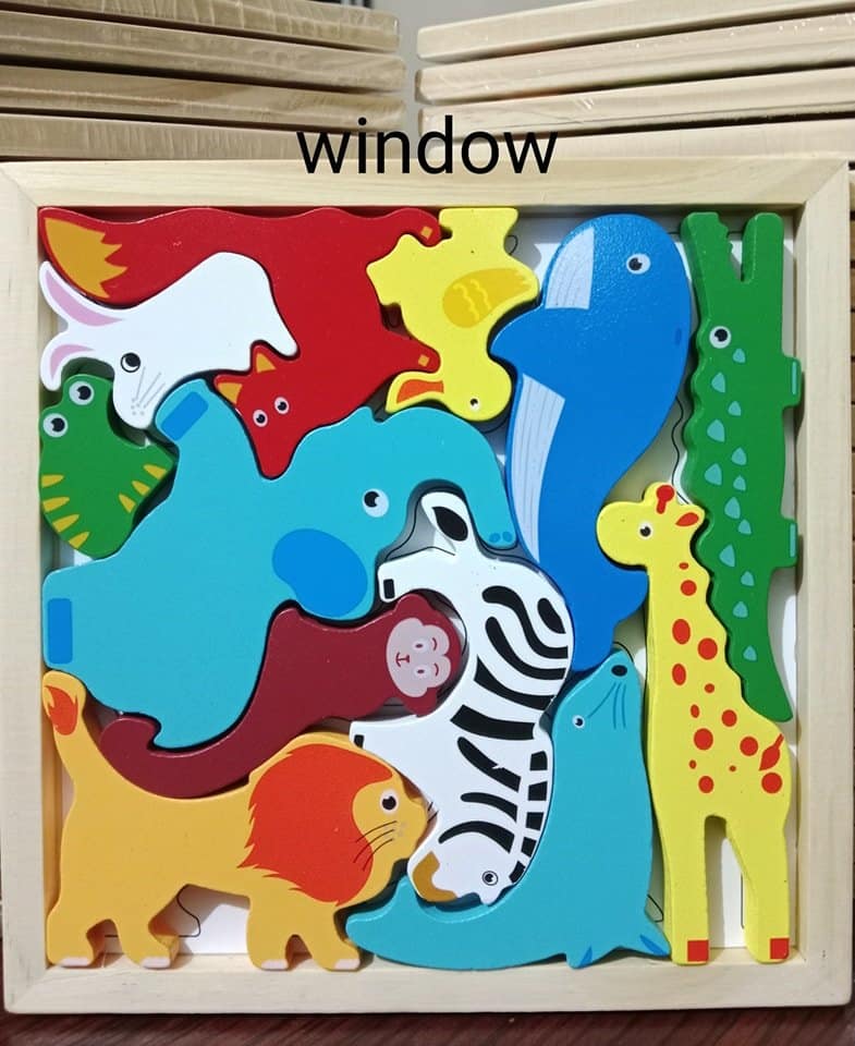 Wooden Box set puzzle elephant - Image 1