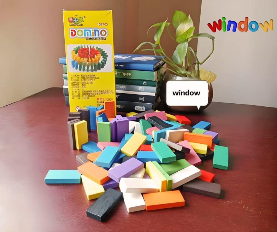 100 Pieces Wooden Domino - Image 1