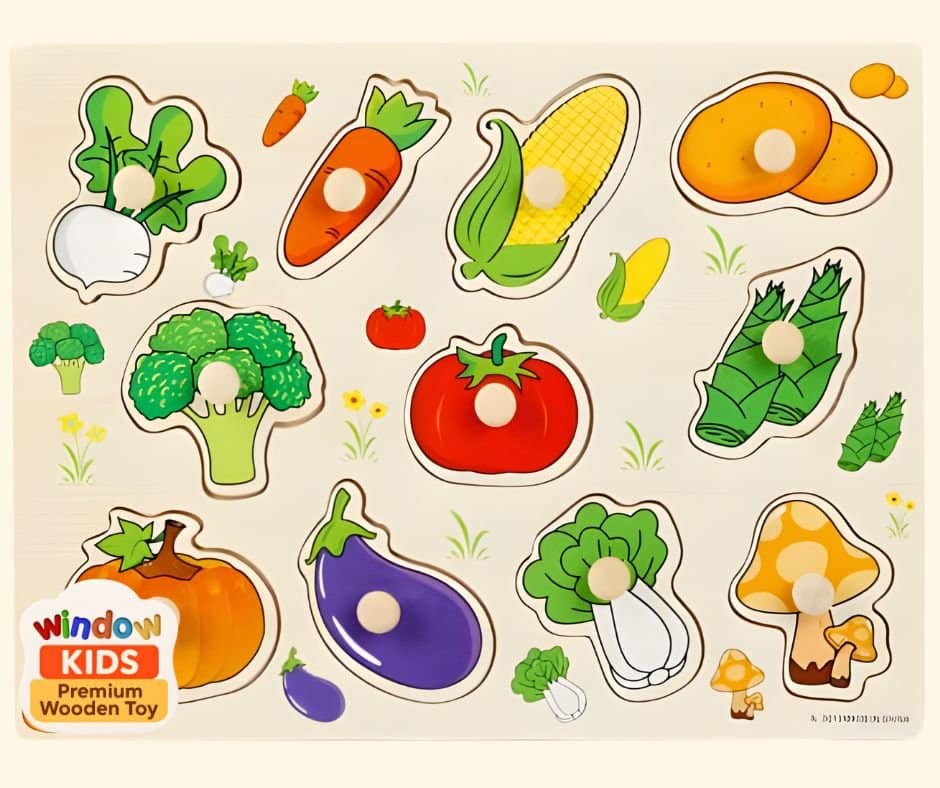 Wooden Vegetable - Puzzle - Image 1