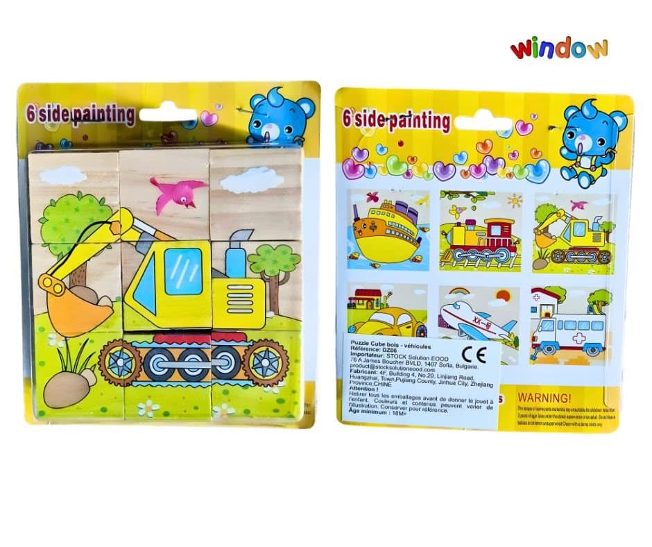 6 in 1 Cube Puzzle – Vehicle - Image 1