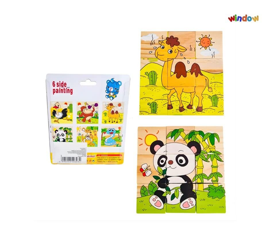 6 in 1 Cube Puzzle – Forest Animals - Image 1