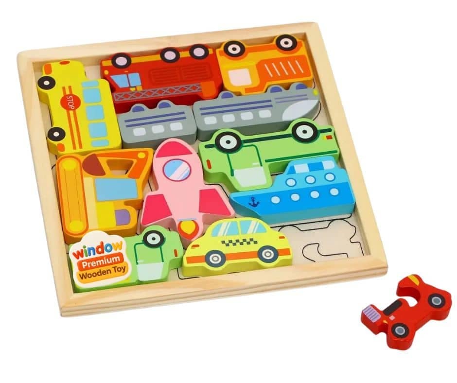 Wooden Set Puzzle Vehicle - Image 2