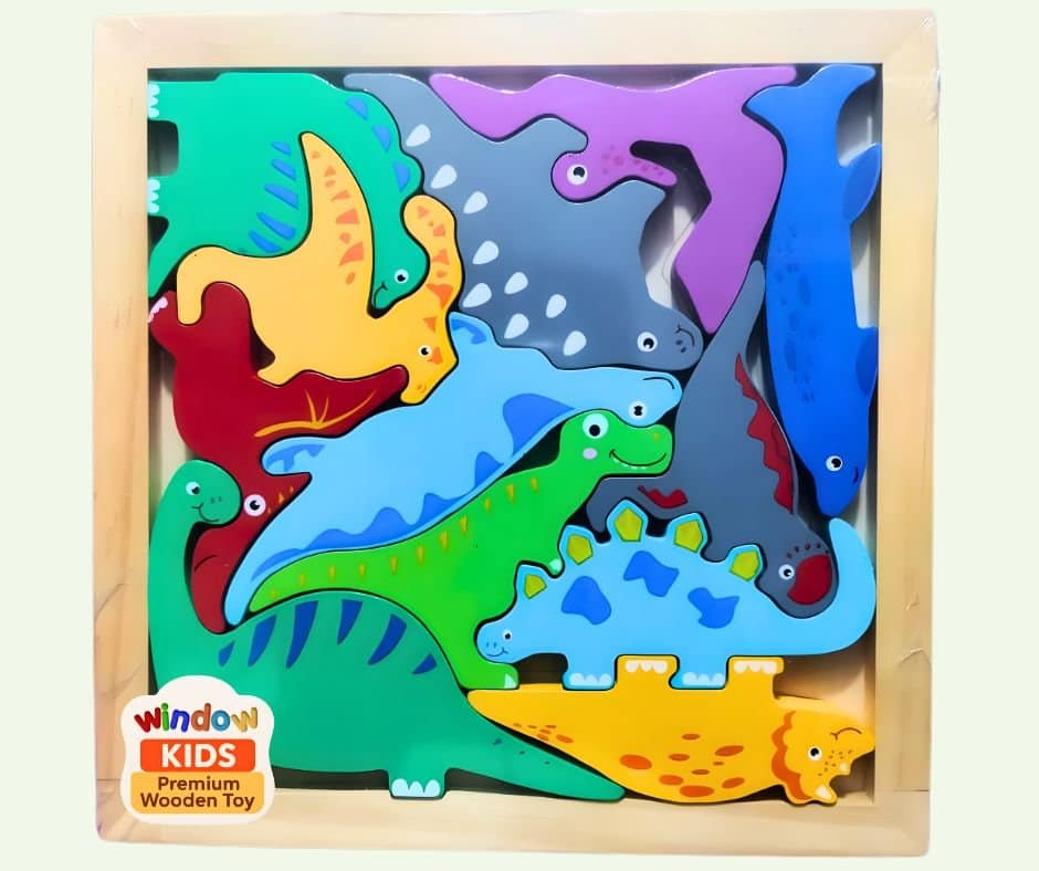 Wooden Dinosaur Puzzle - Image 1