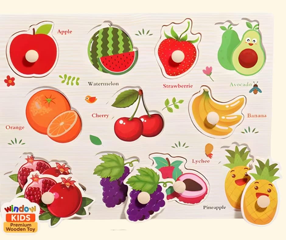 Wooden Fruit - Puzzle - 3 - Image 2