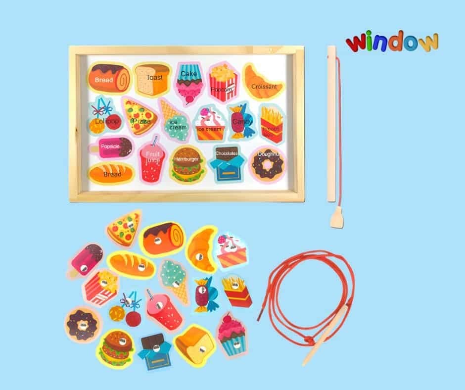 Magnetic Fishing (Food 1) – Wooden Food Puzzle - Image 2