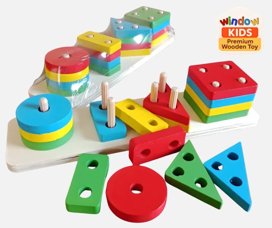 Wooden Four Column Shape - Image 2