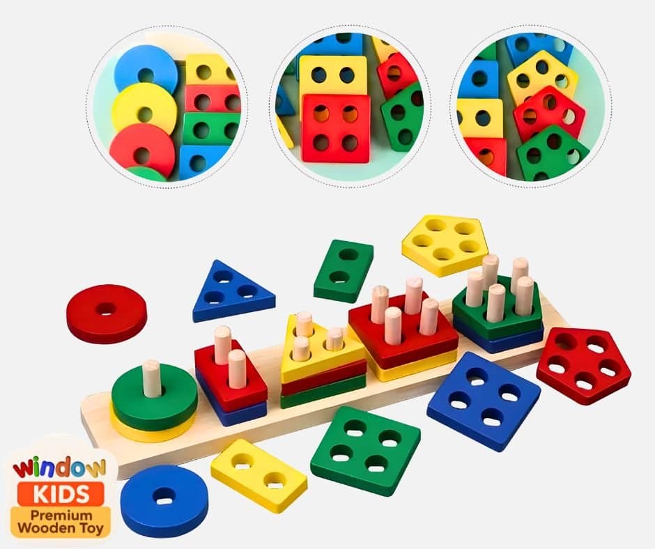 Wooden Five Column Shape - Image 2