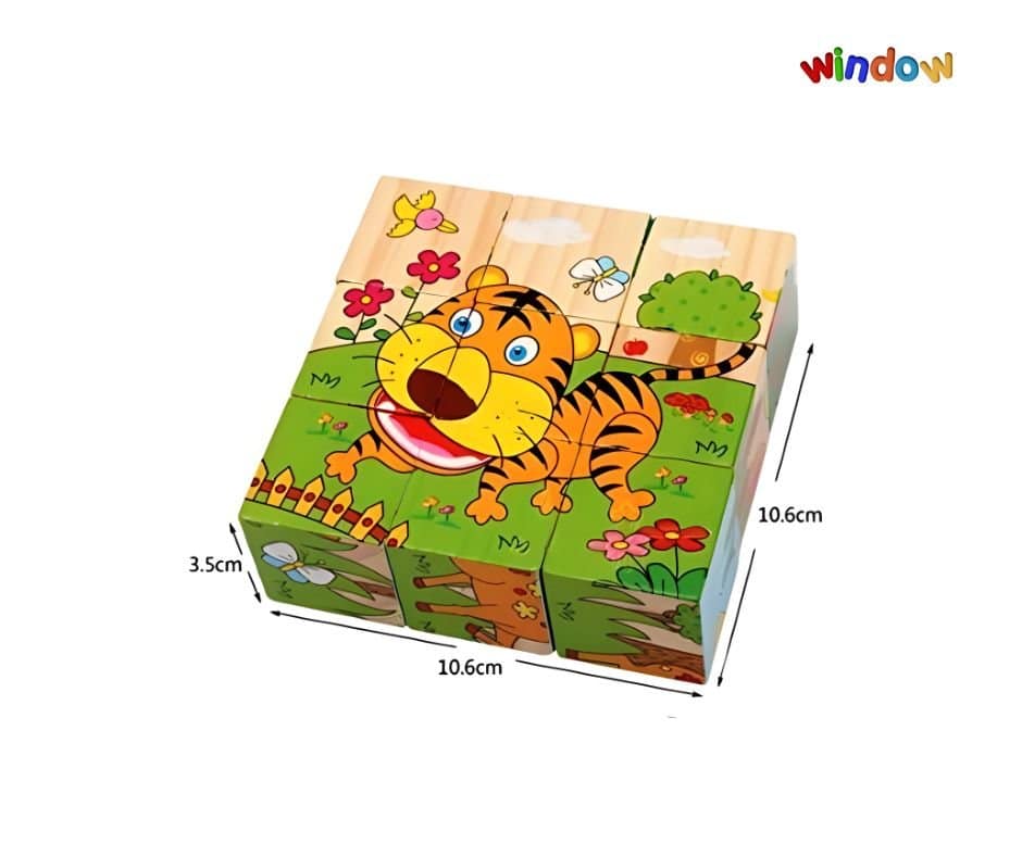 6 in 1 Cube Puzzle – Wild Animal - Image 2