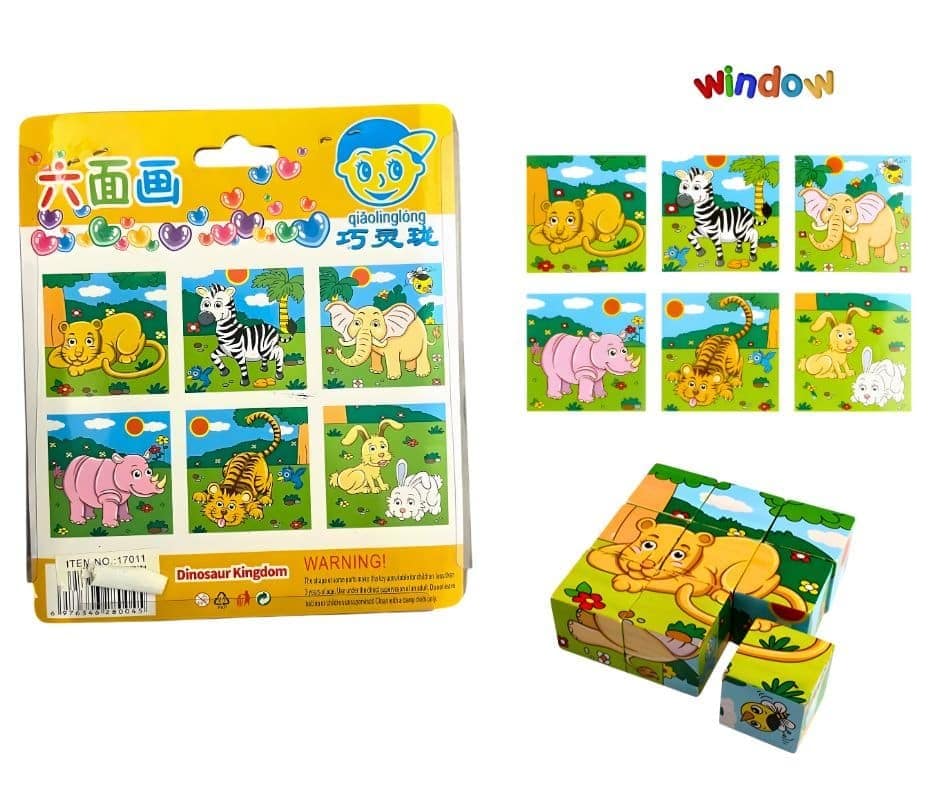 6 in 1 Cube Puzzle – Steppe Animal - Image 2