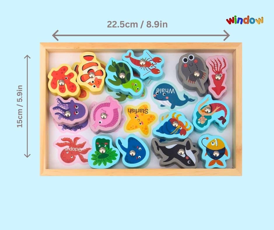 Magnetic Fishing (Sea Animal 2) – Wooden Sea Puzzle - Image 2