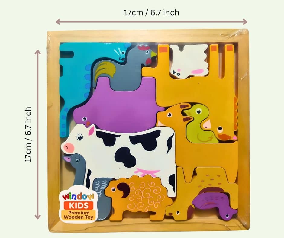 Wooden Farm Animal Puzzle - Image 2