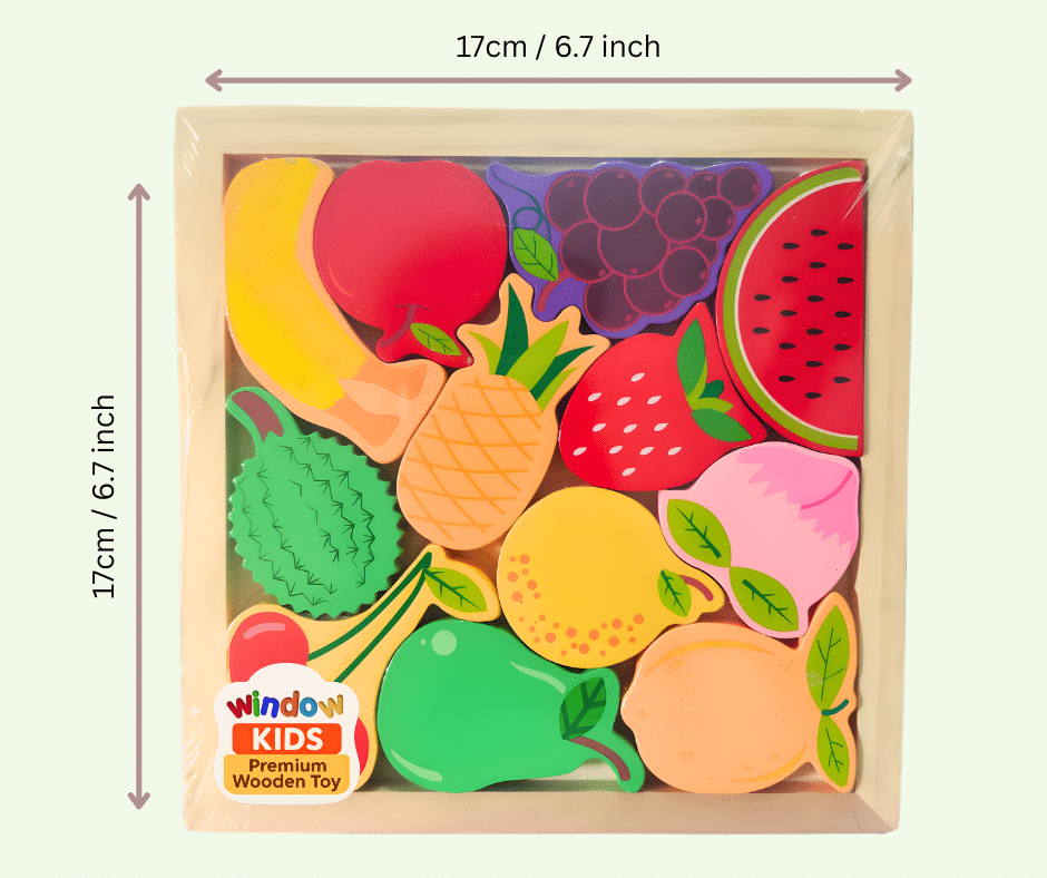 Wooden Fruit Puzzle Board - Image 2