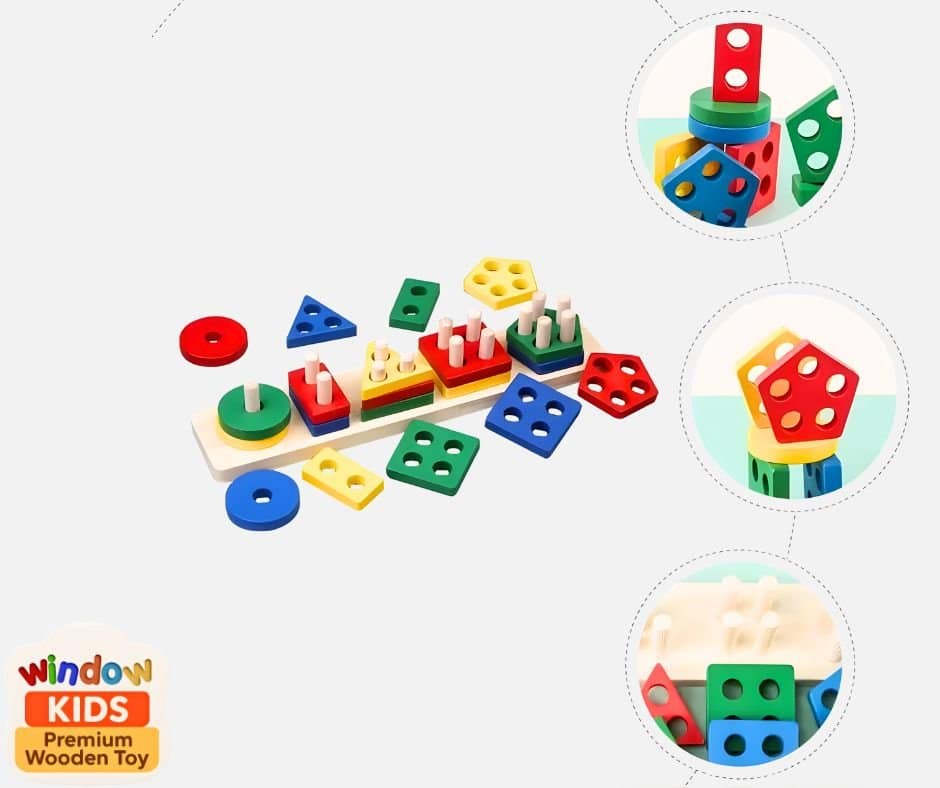 Wooden Five Column Shape - Image 4