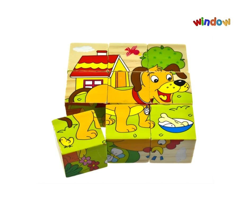 6 in 1 Cube Puzzle – Farm Animals - Image 4