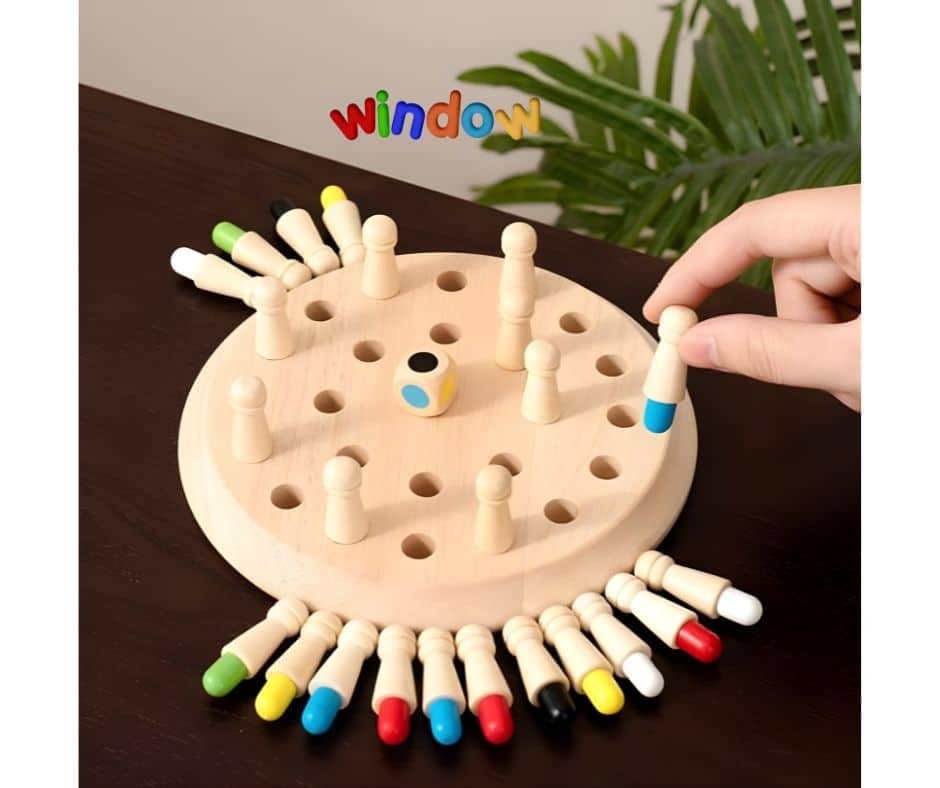 Memory Chess Wooden Game for Kids - Image 1