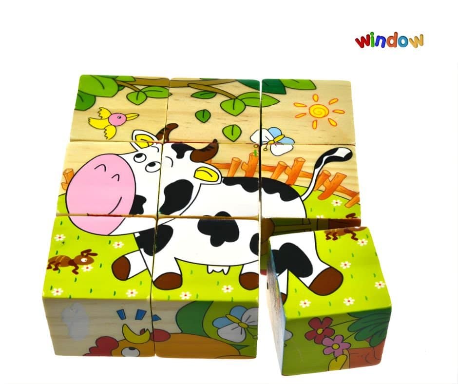 6 in 1 Cube Puzzle – Farm Animals - Image 5
