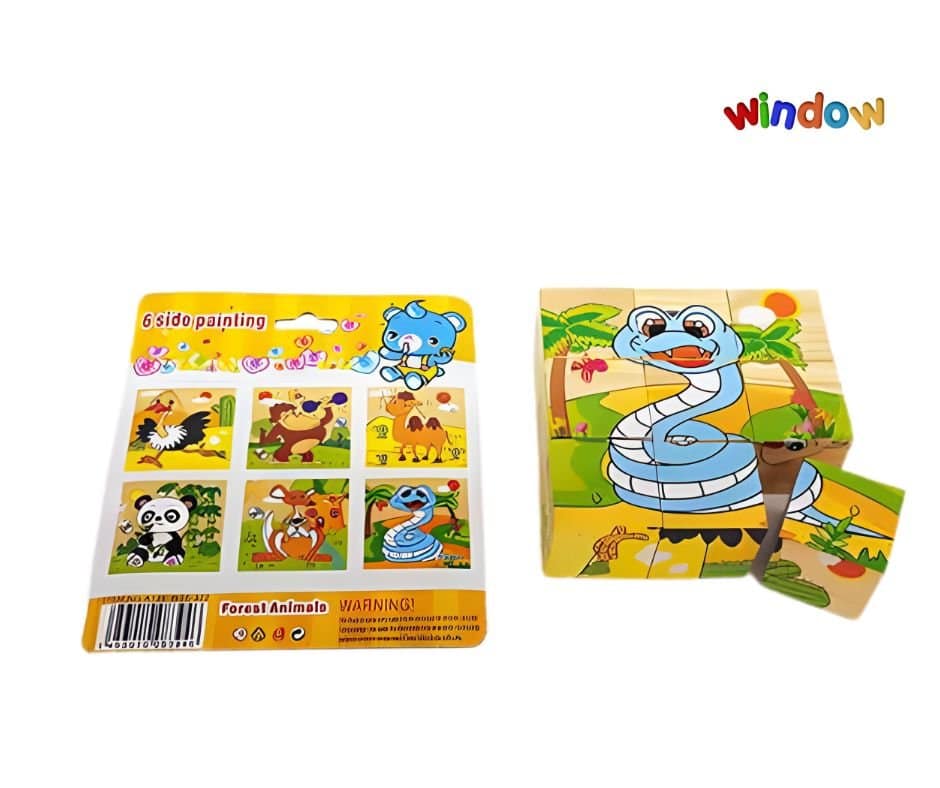 6 in 1 Cube Puzzle – Forest Animals - Image 2