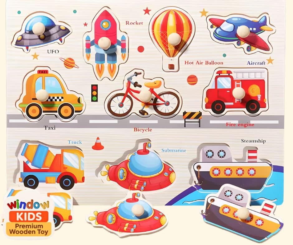 Wooden Vehicle - Puzzle - 2 - Image 1